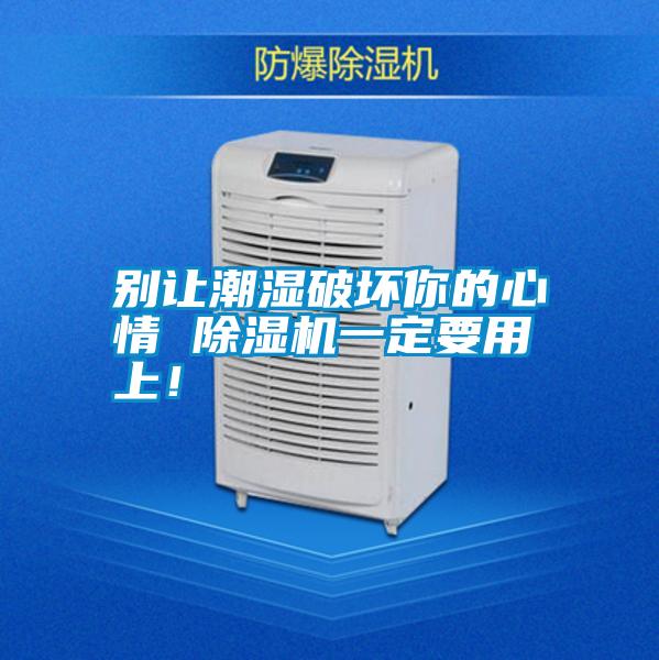 別讓潮濕破壞你的心情 除濕機一定要用上！