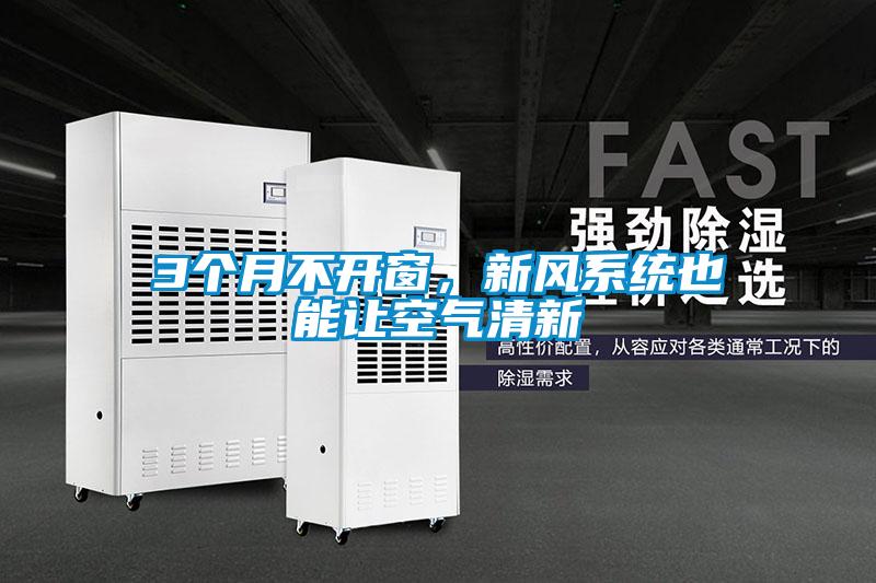 3個月不開窗,新風系統也能讓空氣清新