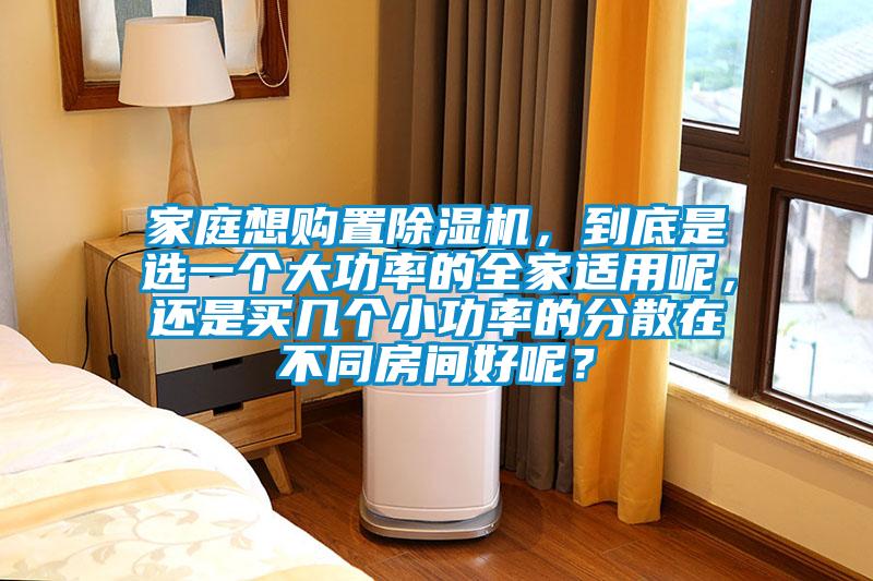 家庭想購置除濕機，到底是選一個大功率的全家適用呢，還是買幾個小功率的分散在不同房間好呢？