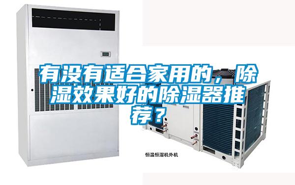 有沒有適合家用的，除濕效果好的除濕器推薦？