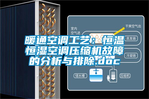 暖通空調工藝:恒溫恒濕空調壓縮機故障的分析與排除.doc